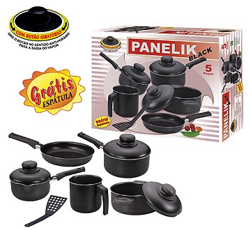 Jogo de Panelas 5 peças - Espátula Grátis !